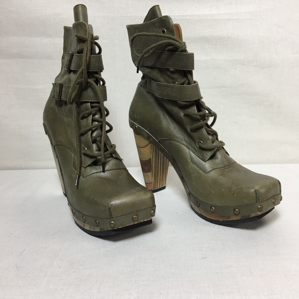 John Fluevog Boot - Size 10 - Military Green